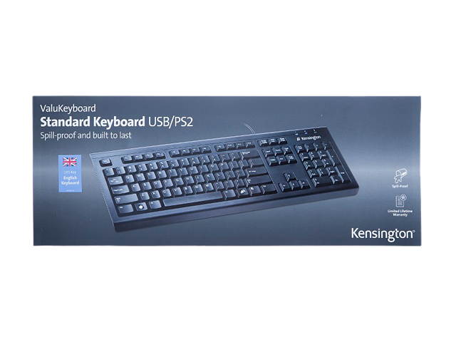 Kensington K64370A Black Wired Keyboard