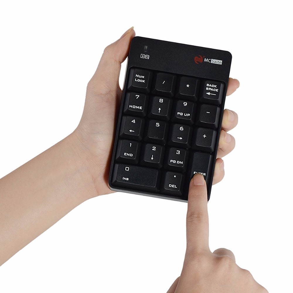18 Keys Wireless Mini USB Number Pad Keyboard with 2.4G Numeric USB Receiver for Laptop Desktop PC