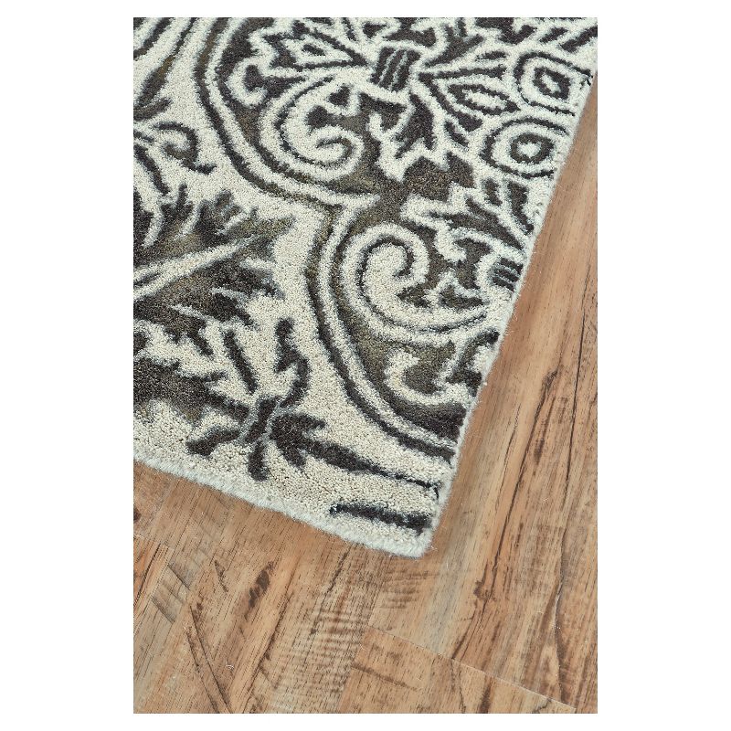 5'X8' Tie Dye Design Tufted Area Rugs Black - Weave & Wander