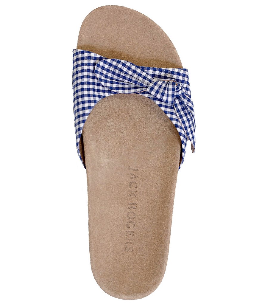 Jack Rogers Dorothy Bow Comfort Gingham Slides
