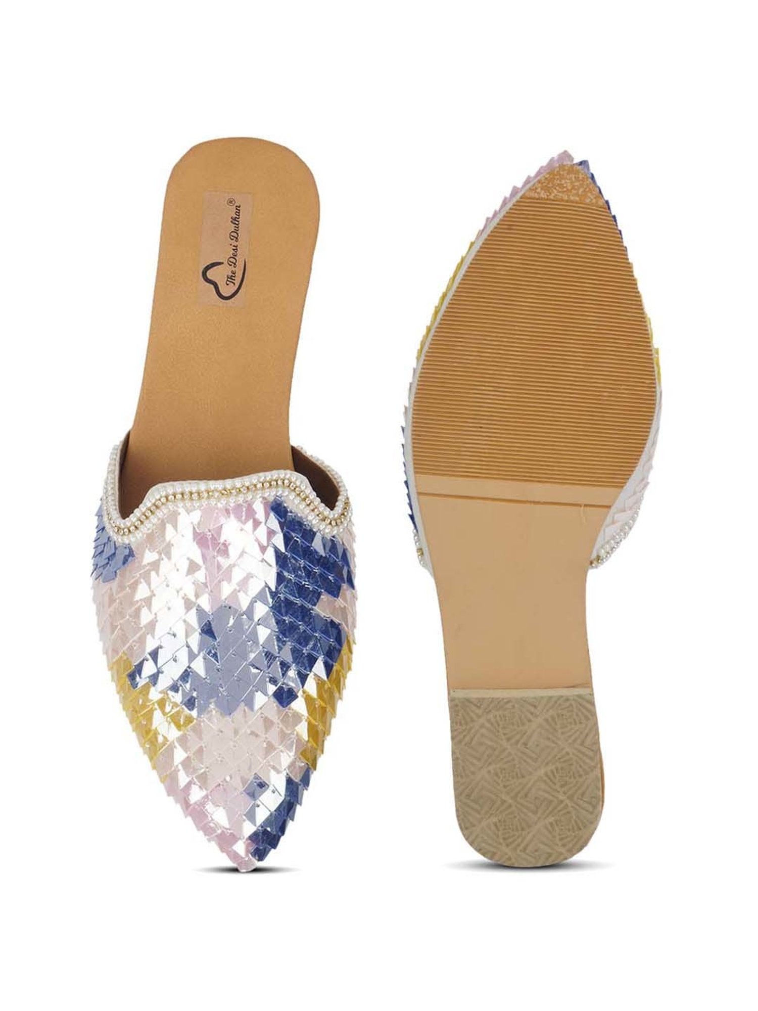 The Desi Dulhan Women's Pink Ethnic Juttis