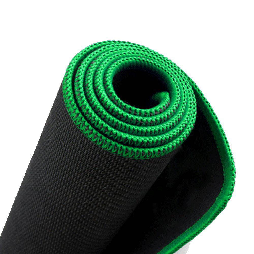 Jansicotek Gaming Mouse Pad Large Size (600x300x2mm) Extended Mouse Mat Water-Resistant Mouse Pads with Non-Slip Rubber Base for Keyboard and MouseEdge, Black+ Green Edge