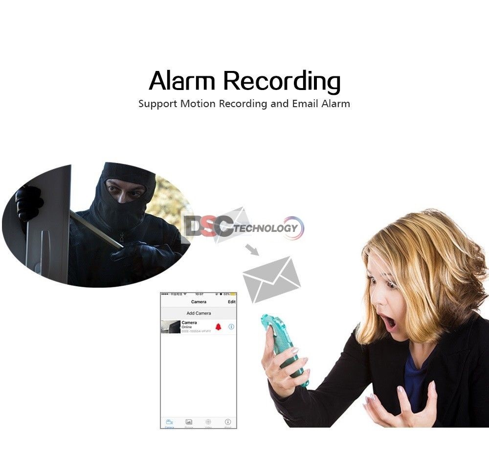 WiFi Camera Outdoor, 720P HD Night Vision IP Cameras, Motion Detection Security Camera, Remote View Waterproof Bullet Cameras for Indoor Outside