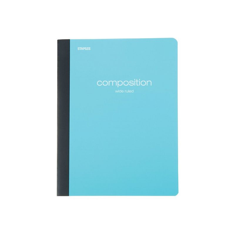 Staples Poly Composition Notebook 9.75" x 7.5" Wide Rule 70 Sh. Assorted 421175