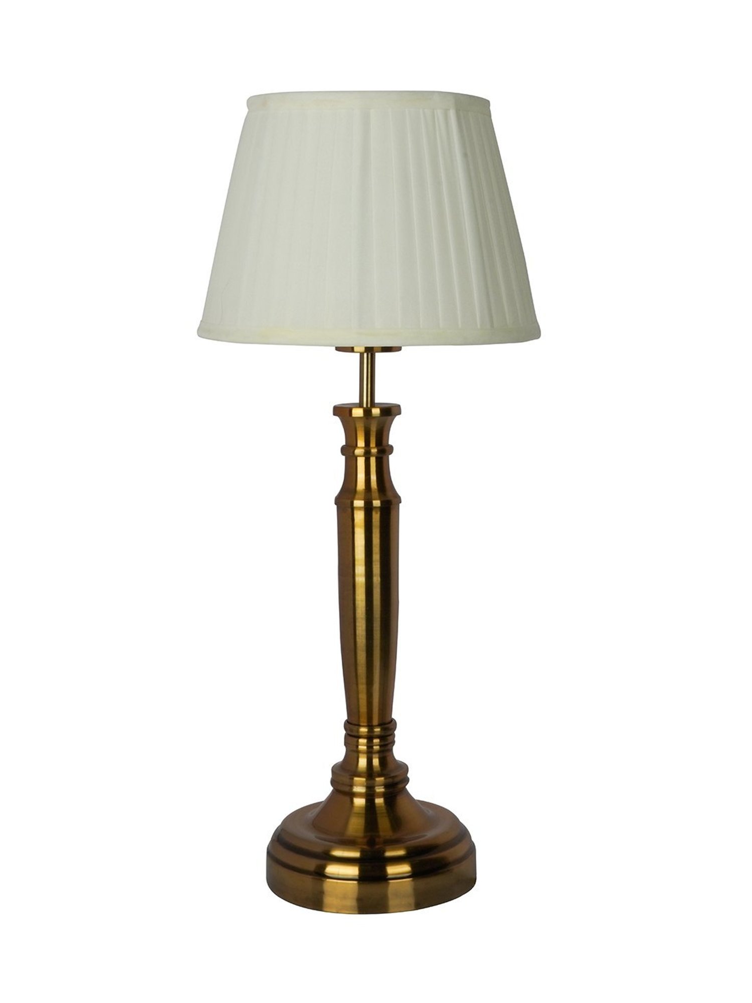 FOS LIGHTING Transitional Hand-Carved Gold Mild Steel Table Lamp