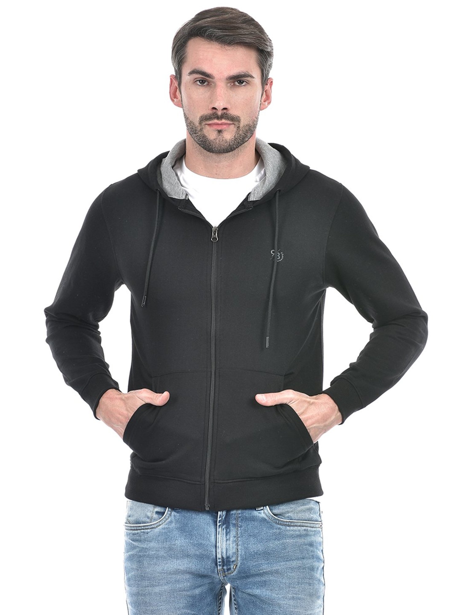 Lawman Pg3 Black Regular Fit Hooded Sweatshirt