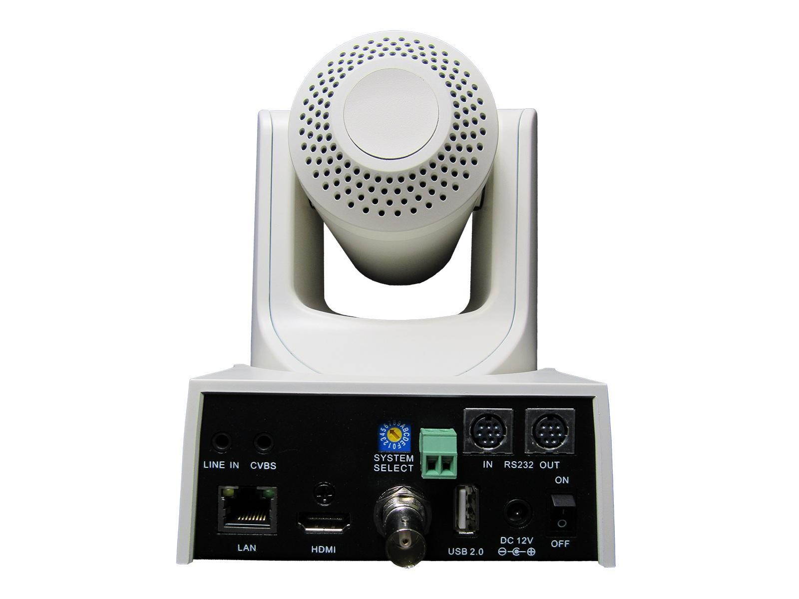 PTZOptics 12x Network Device Interface Camera, 1080p at 60fps, White #PT12XNDIWH