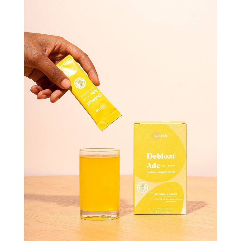 Golde Debloat Ade Pineapple Dietary Supplements - 6ct