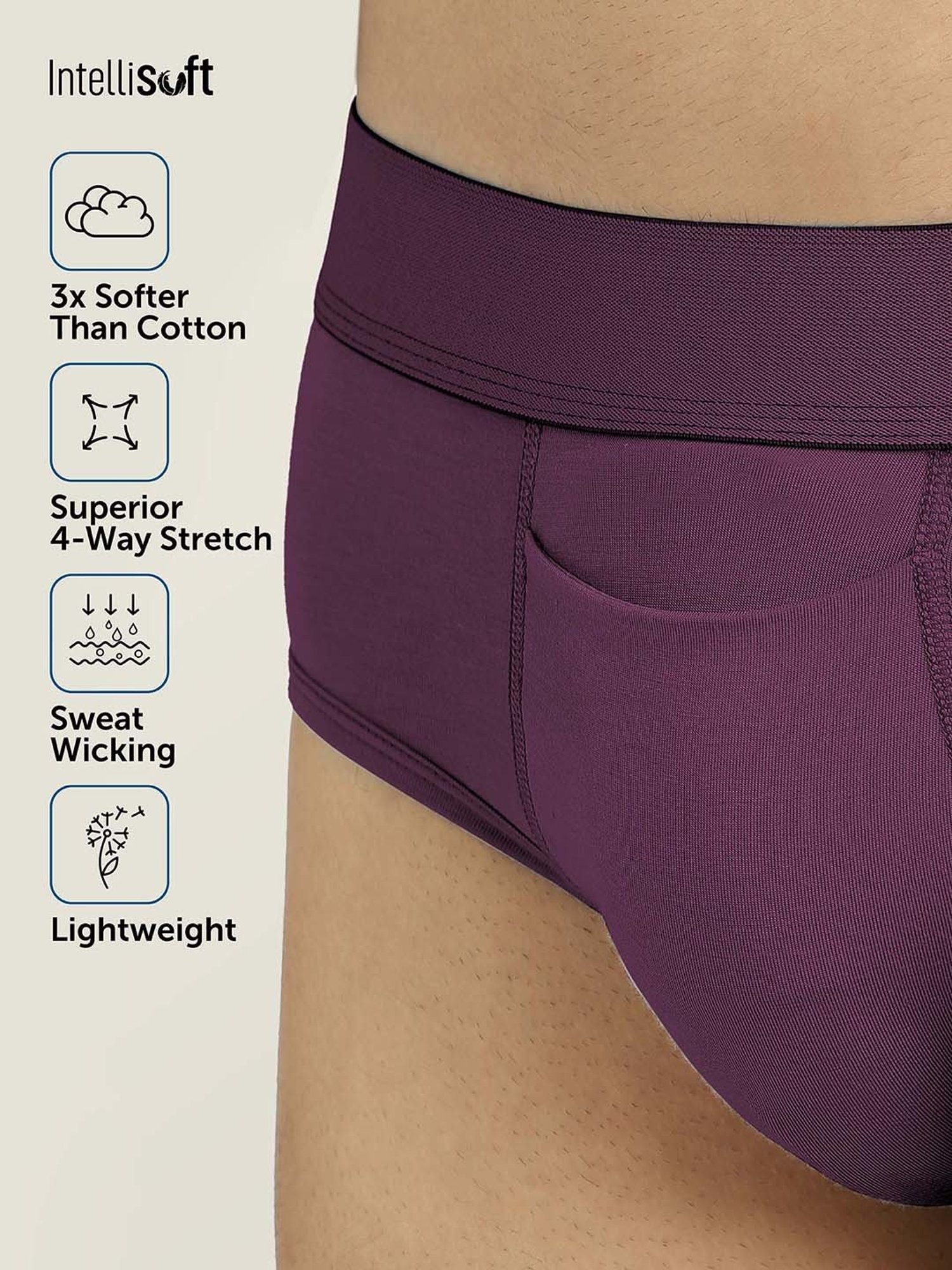 XYXX Multicolor Micro Modal Briefs - Pack of 3