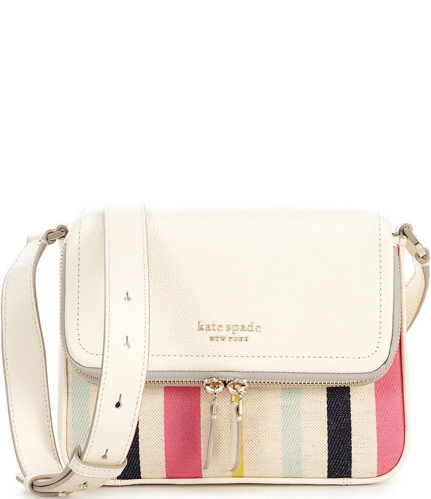 kate spade new york Run Around Stripe Large Flap Crossbody Bag