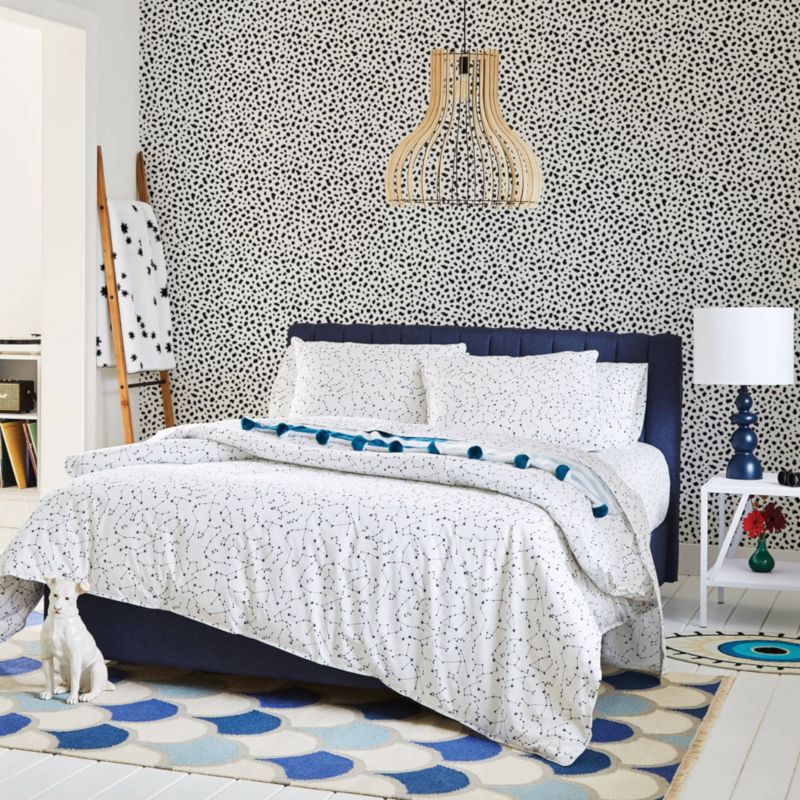 Novogratz King Stella Duvet Cover Set Navy