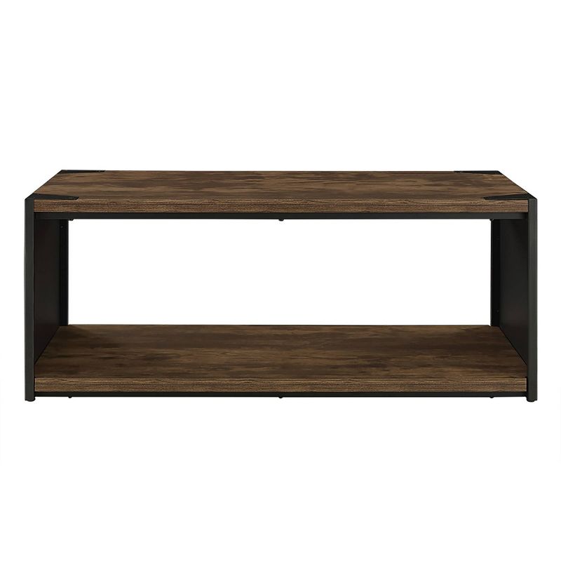 48" Steel Plate and Wood Coffee Table - Saracina Home