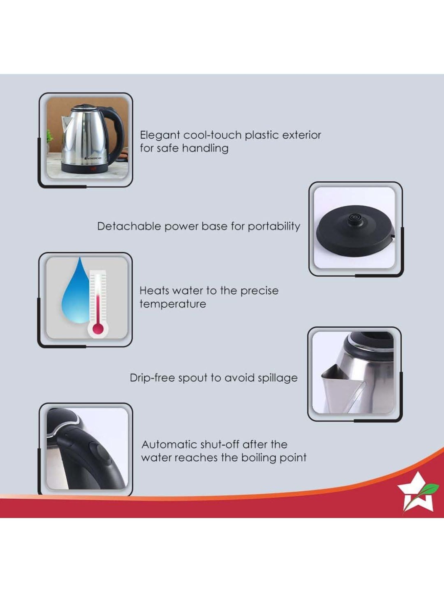 Pigeon by Stovekraft Swift Multi Cook Kettle 1.5L (Blue)