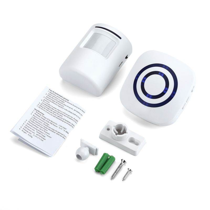 FirstPower Wireless Doorbell Door Open Chime Motion Sensor Alarm Home Security Doorbell Driveway Alarm Alert System