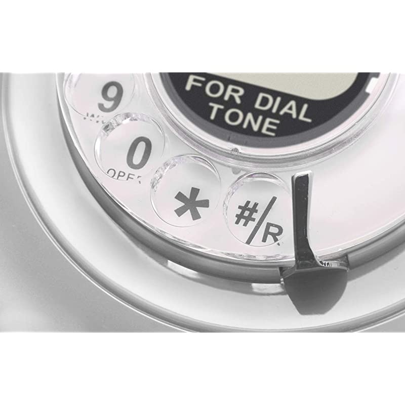 60s Cable with Classic United States Rotary Dial Inlay Designer Retro PhoneRotary Dial TelephoneRetro Style PhoneVintage TelephoneClassic Desk Phone with Rotary Dialler White