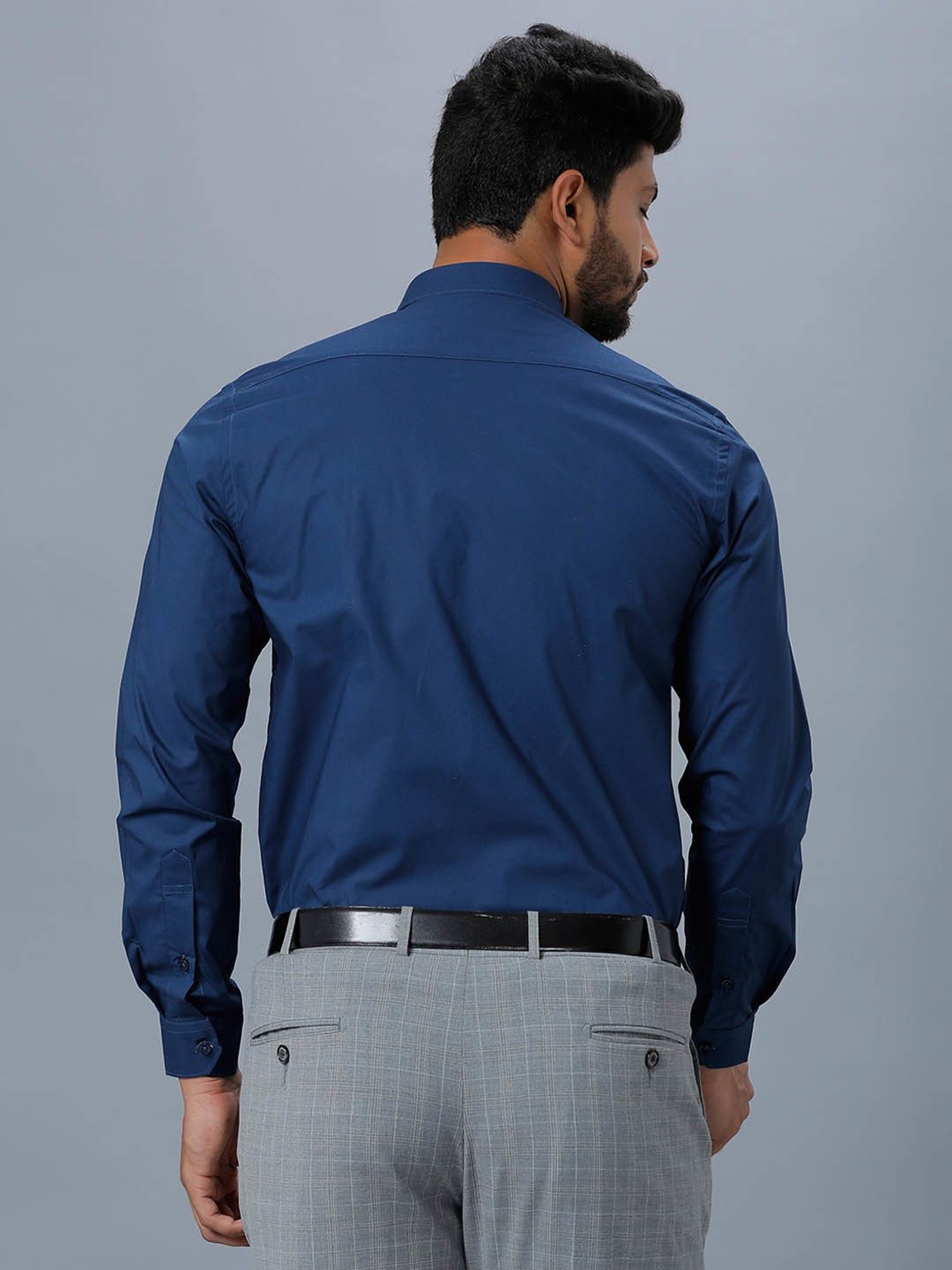Ramraj Indigo Cotton Regular Fit Shirt