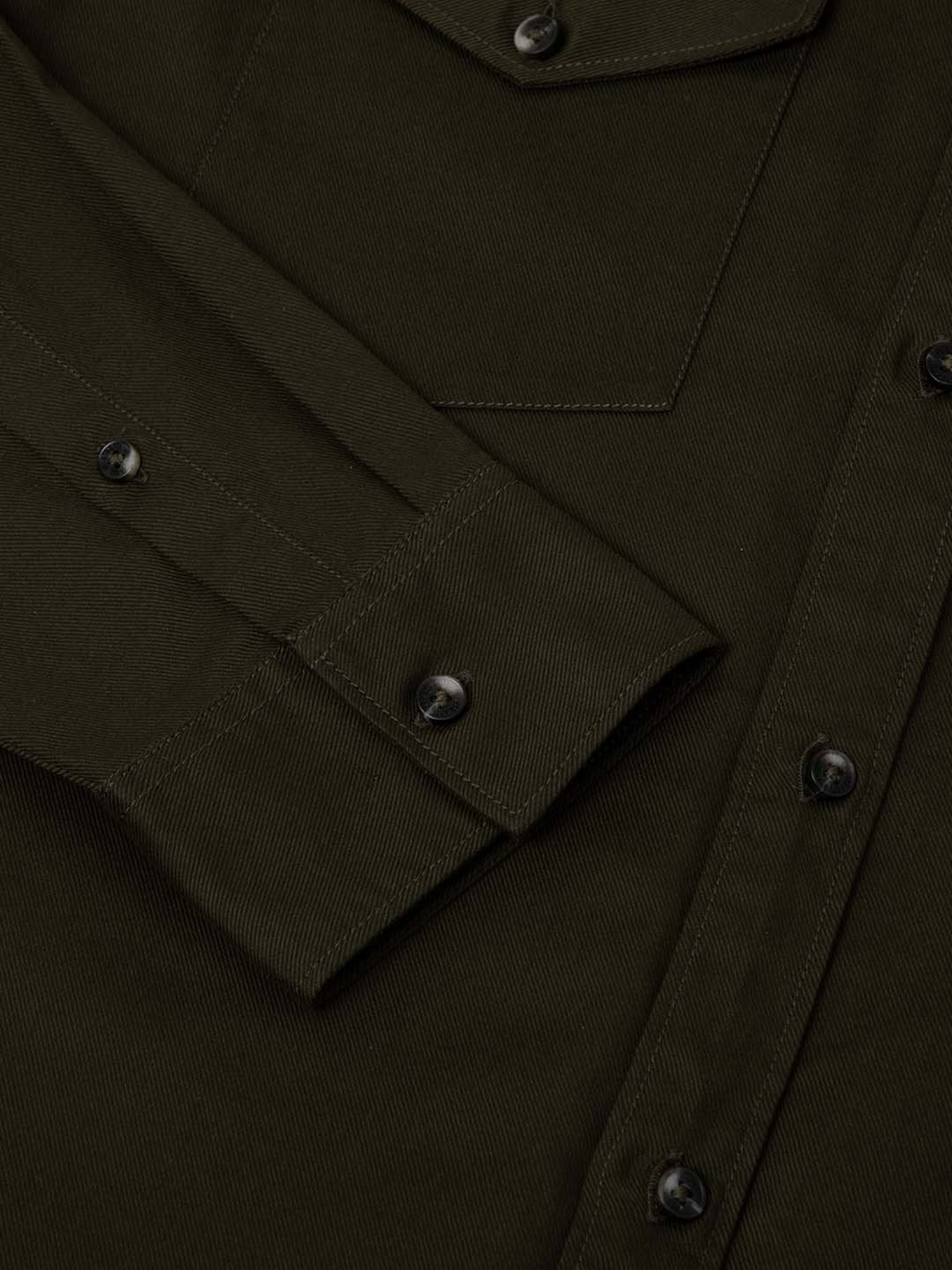 SUBTRACT Olive Regular Fit Cotton Shirt