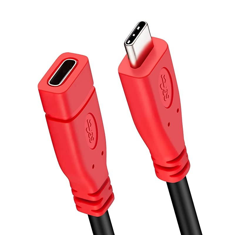 USB Type C Extension Cable Short 1.5 ft. USBC Male to USBC Female Cable Gen 2 10Gbps USB C Extender Compatible with Thunderbolt 3 Compatible for Nintendo Switch MacBook Pro and More