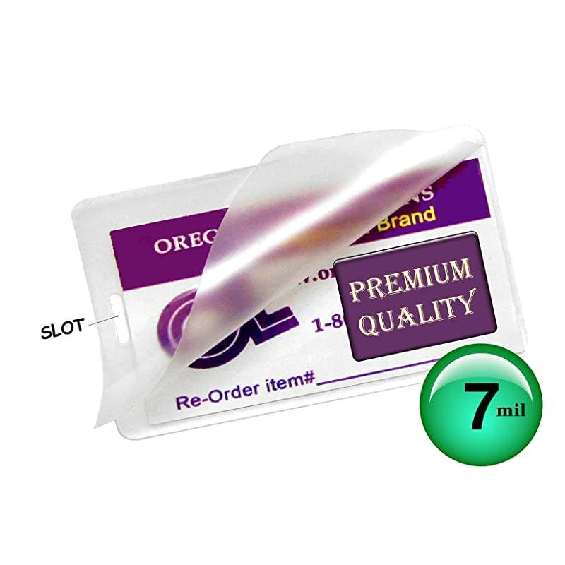 7 Mil Luggage Tag Laminating Pouches with Slot Pkg of 500 212 x 414 Clear