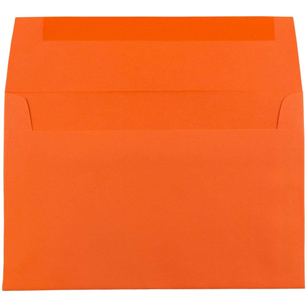JAM PAPER A7 Colored Invitation Envelopes - 5 1/4 x 7 1/4 - Orange Recycled - 50/Pack