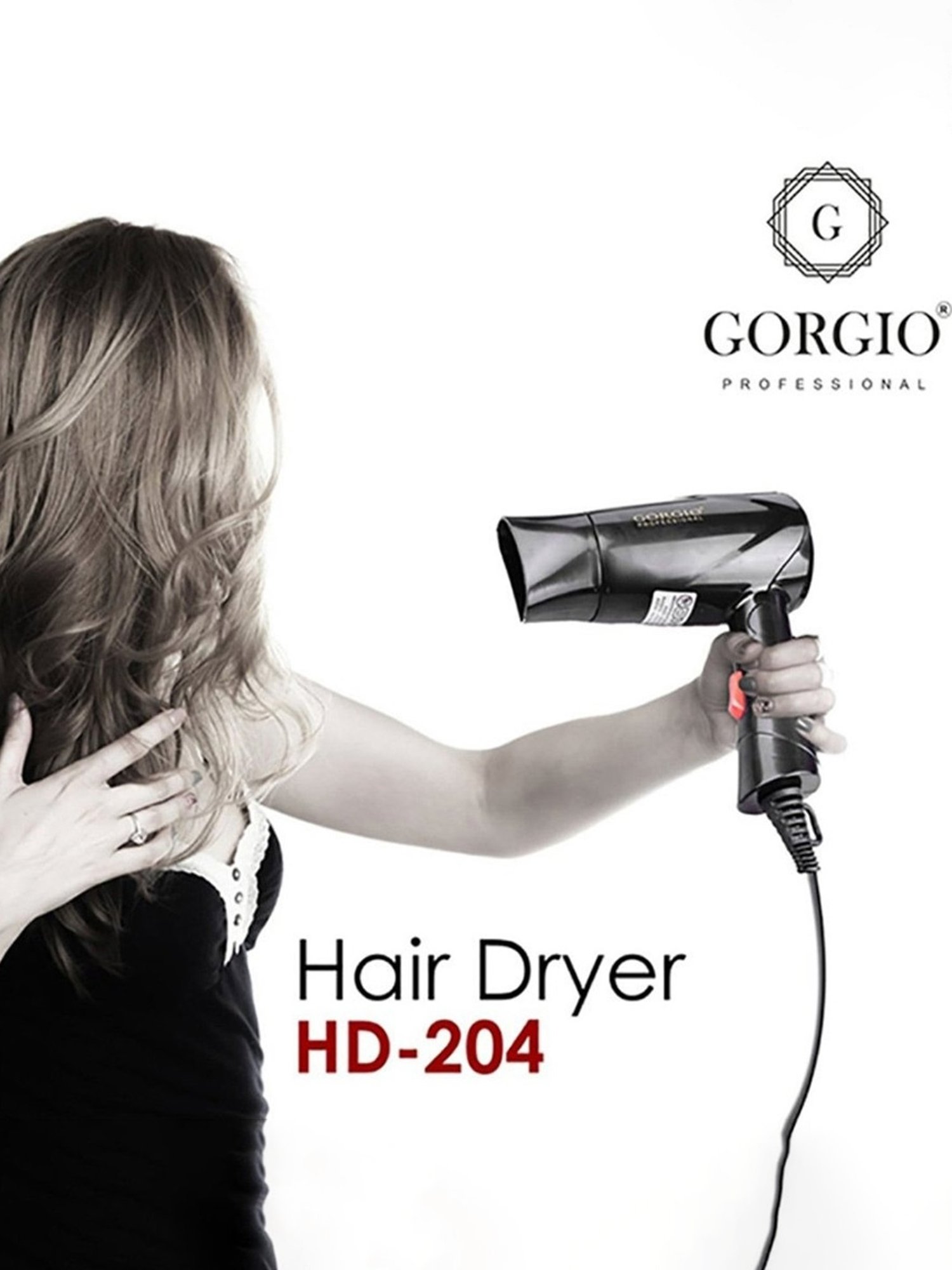 Staunch SHD2011 1600W Compact and Foldable Hair Dryer (White and Pink)