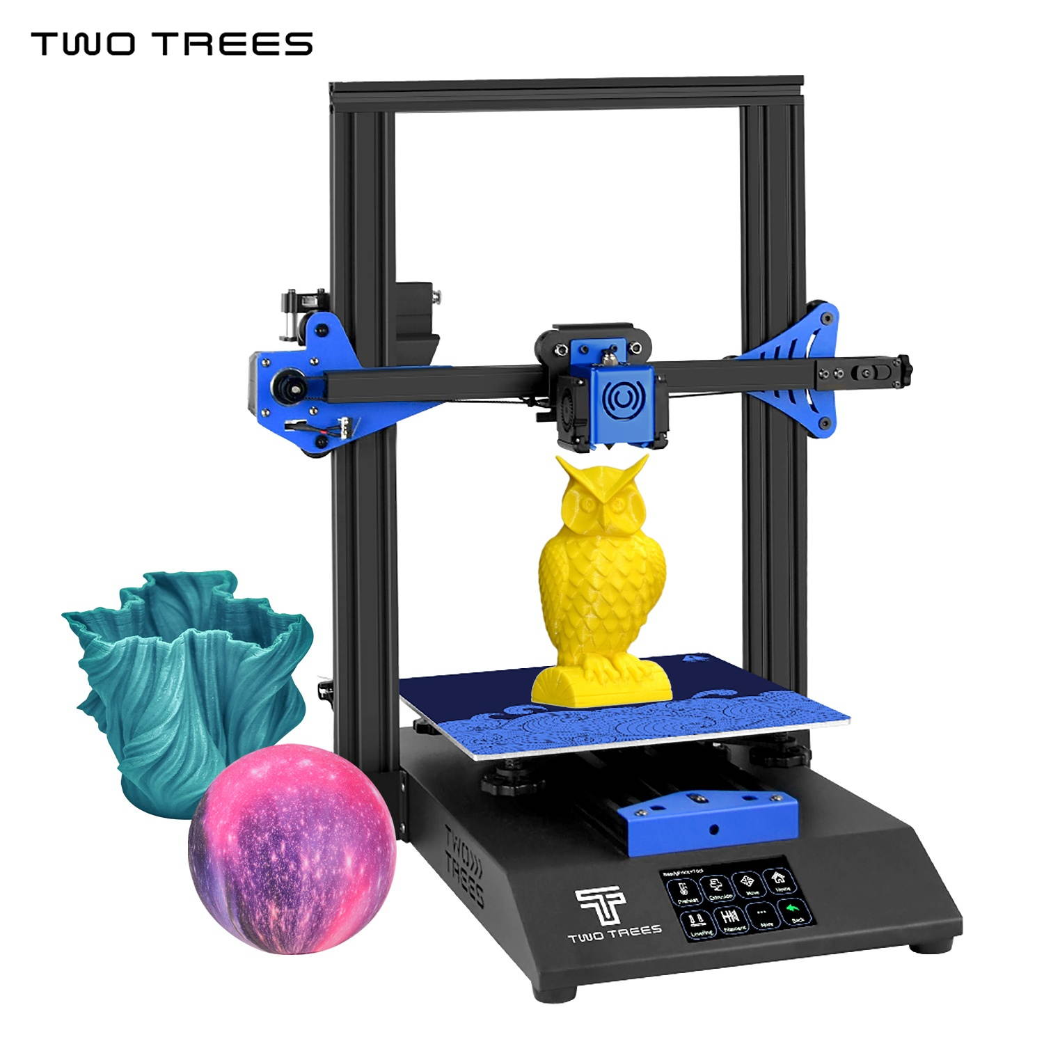 TWO TREES BLUER 3D Printer DIY Kit Sheet Metal Structure Silent Printing 235*235*280mm Build Volume High Precision with 3.5 Inch Touchscreen Heated Bed Resume Print Filament Run Out Detection Function