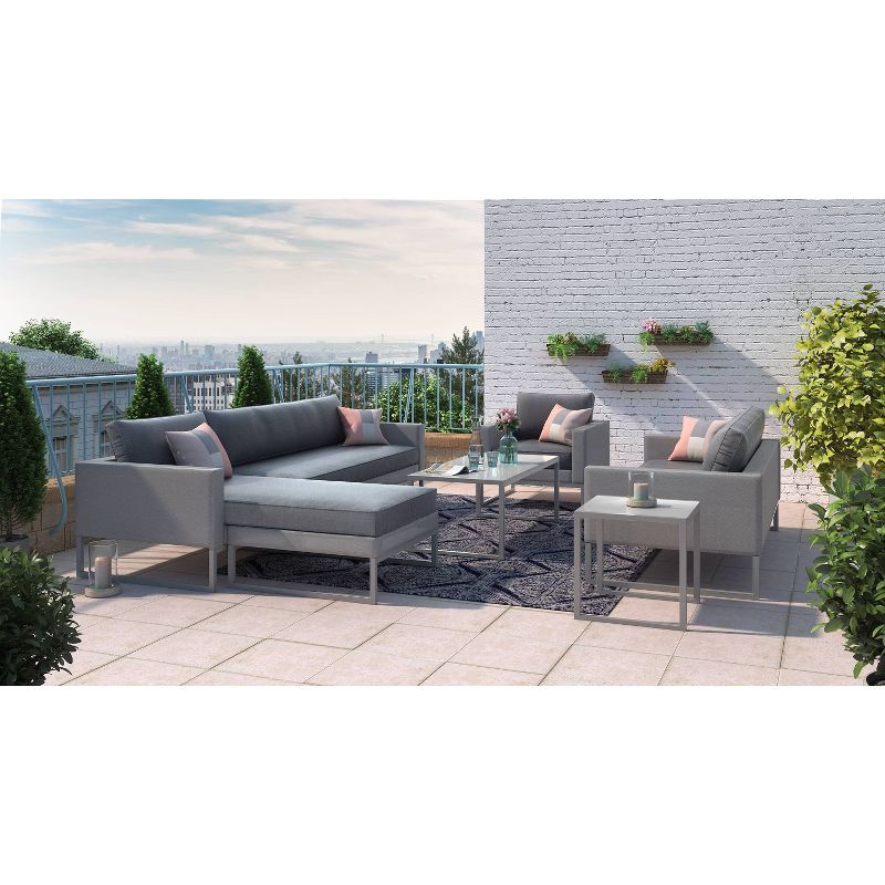 Tropez Mesh Outdoor Arm Chair - French Gray - Adore Decor