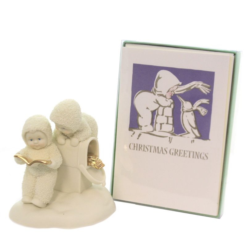 Dept 56 Snowbabies Did We Send A Christmas Card To Them? Set/2  -  Decorative Figurines