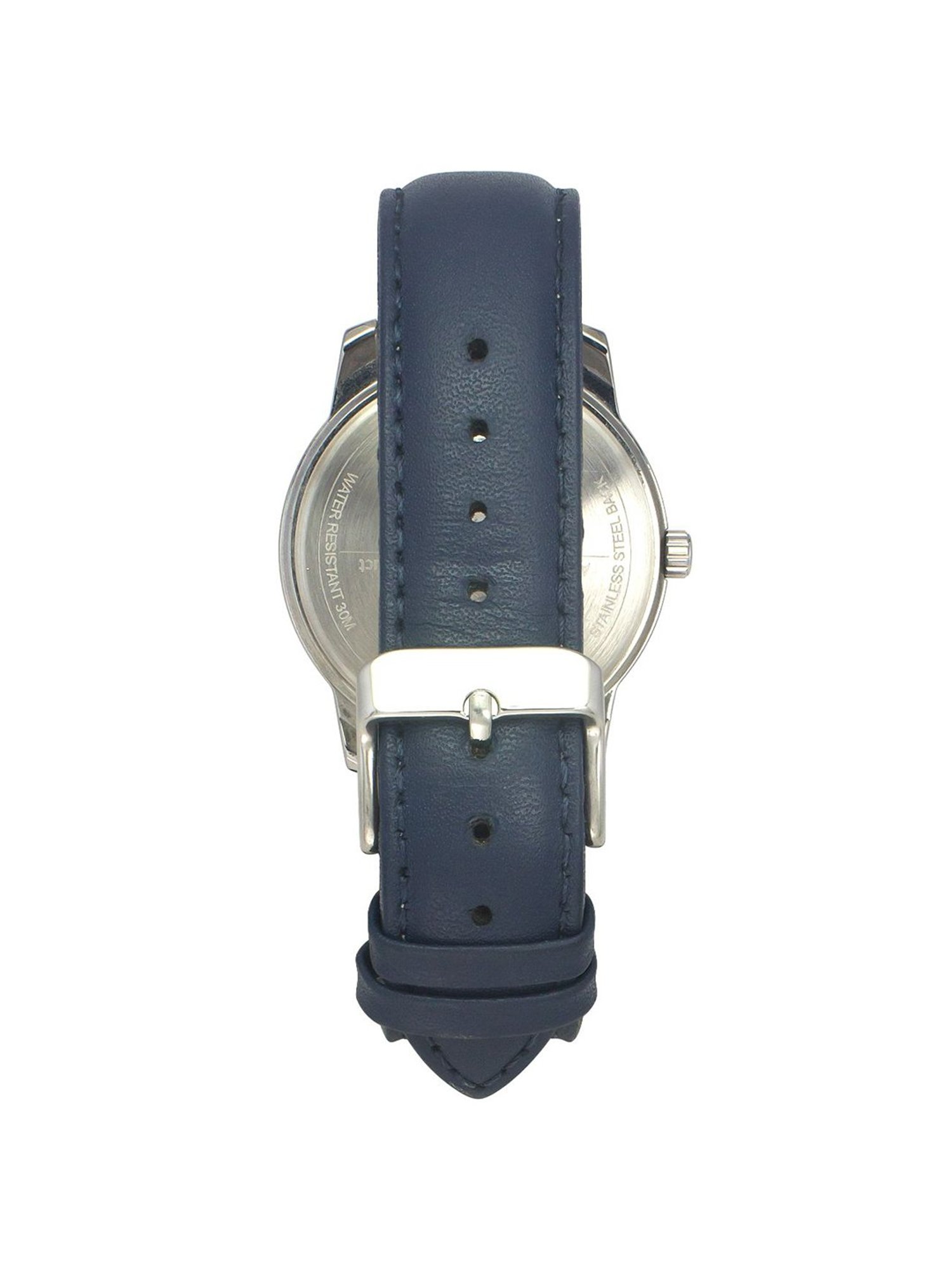 Helix By Timex White Round Dial Analog Leather Men Watch - TW046HG01