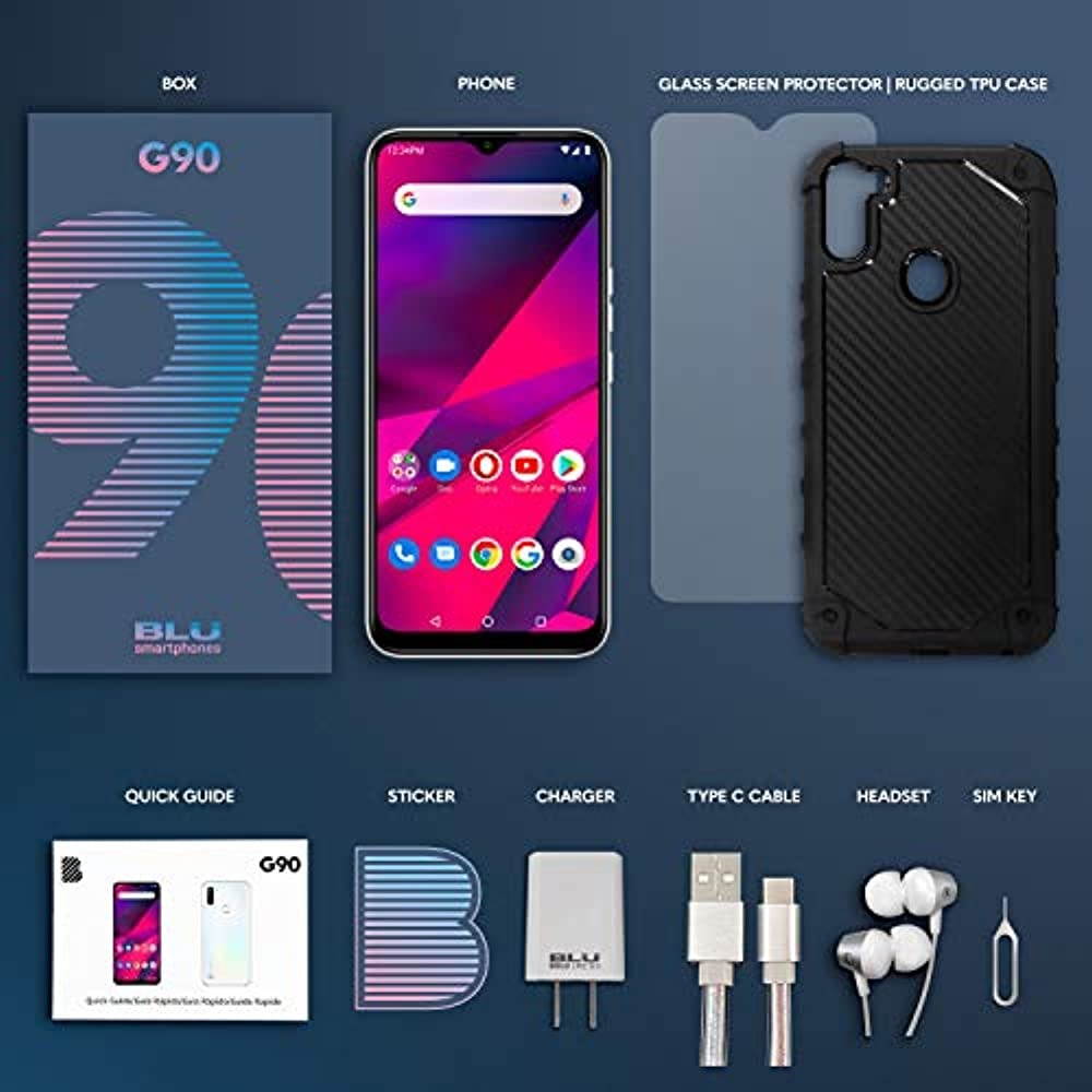BLU G90 G0310WW 64GB Dual SIM GSM Unlocked Android SmartPhone w/ Triple Camera 16MP