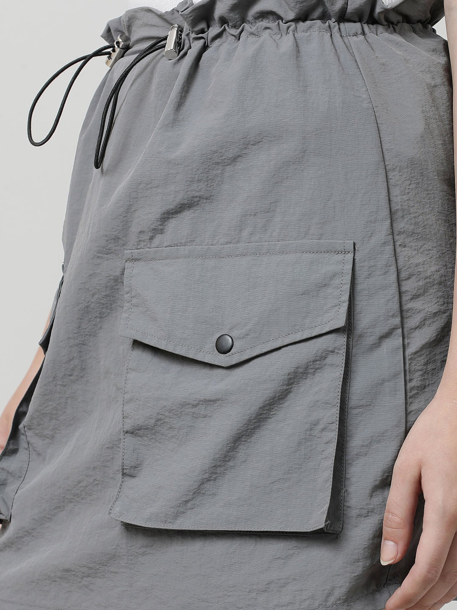 Bene Kleed Light Grey Mini Skirt