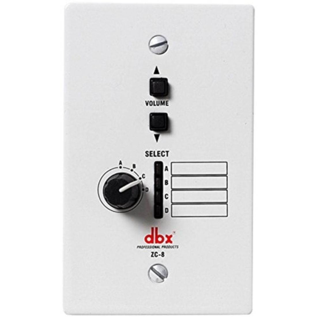 DBX ZC-8 Remote Wall-Plate Mounting Volume and Source Controller for dbx ZonePro