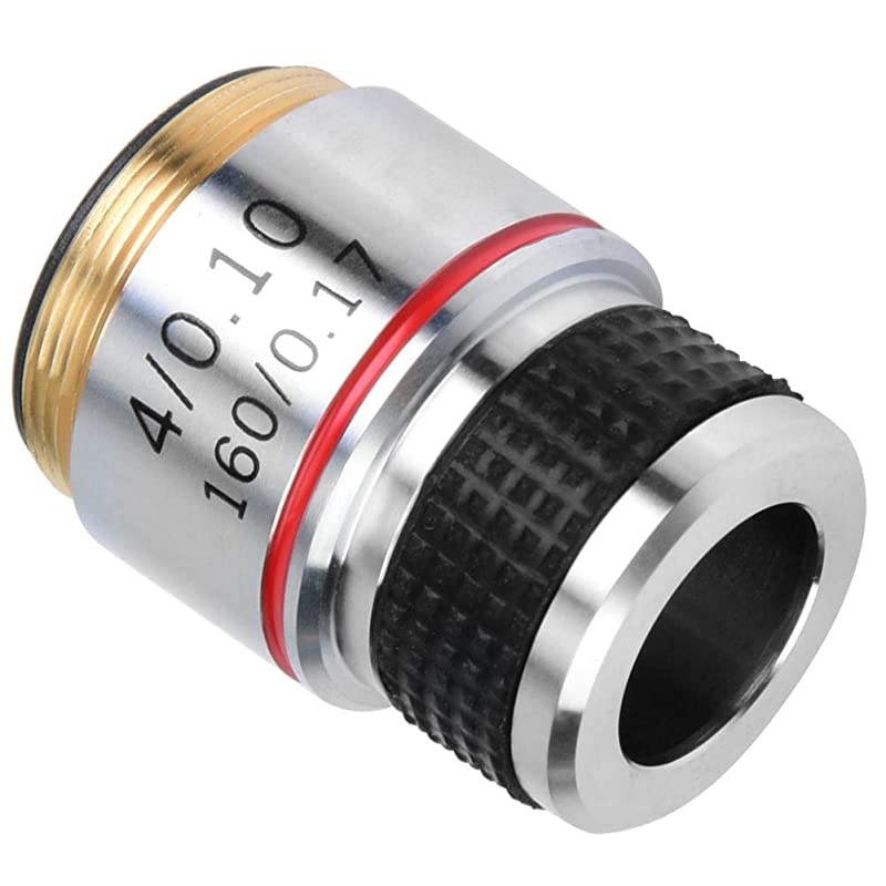 Lens,4X 185 Biological Achromatic Objectives Lens 160/0.17 5&times;5&times;5cm Eliminate Unwanted Reflections