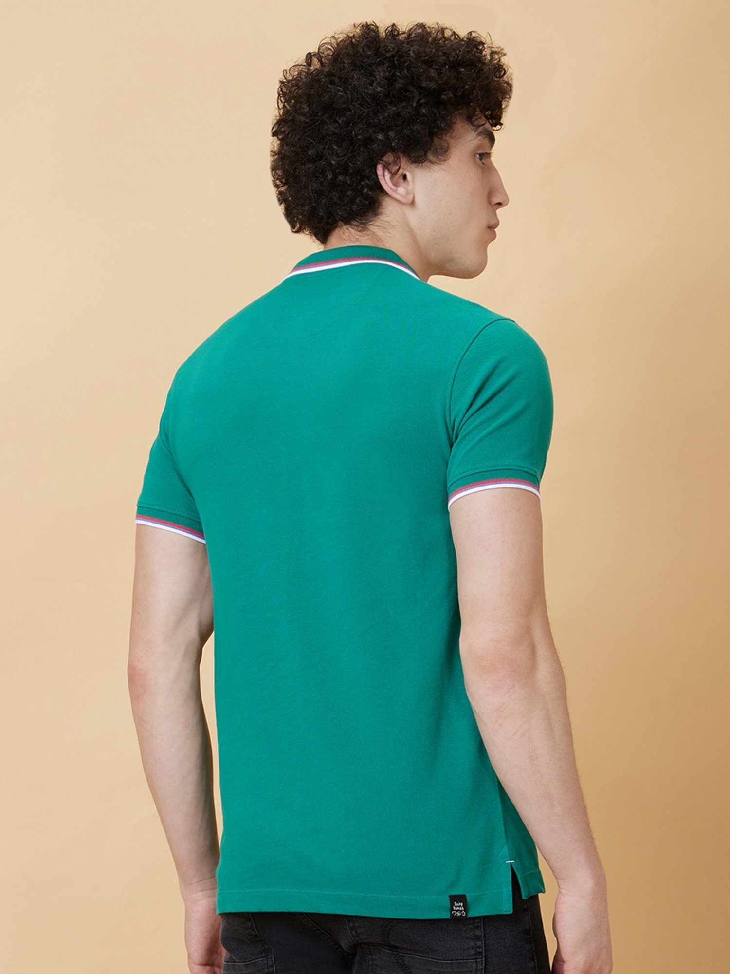 Being Human Green Regular Fit Polo T-Shirt