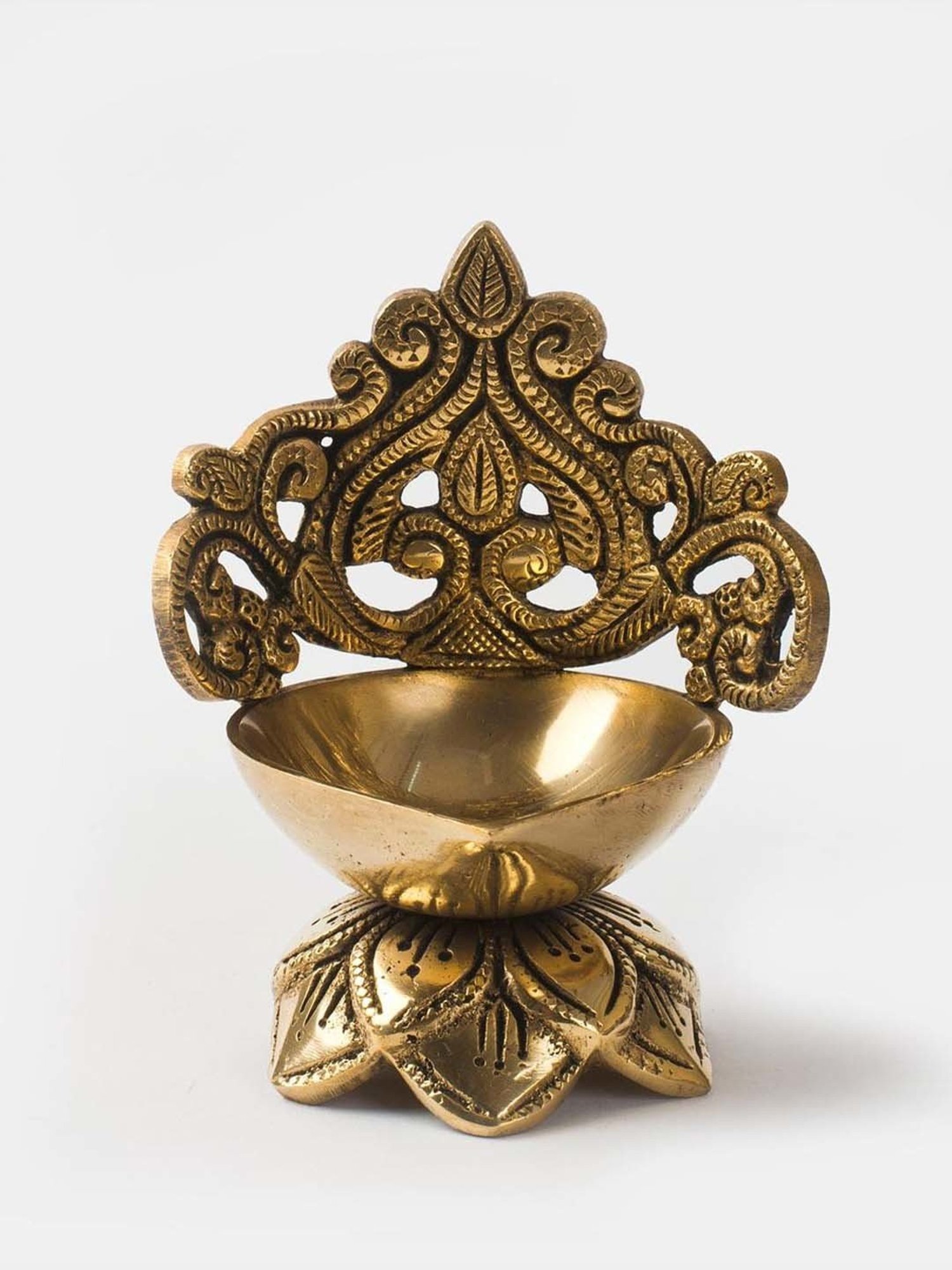 Fabindia Home Mehnoor Golden Metal Diya