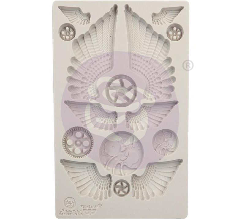 Finnabair Decor Moulds 5"X8"-Cogs & Wings