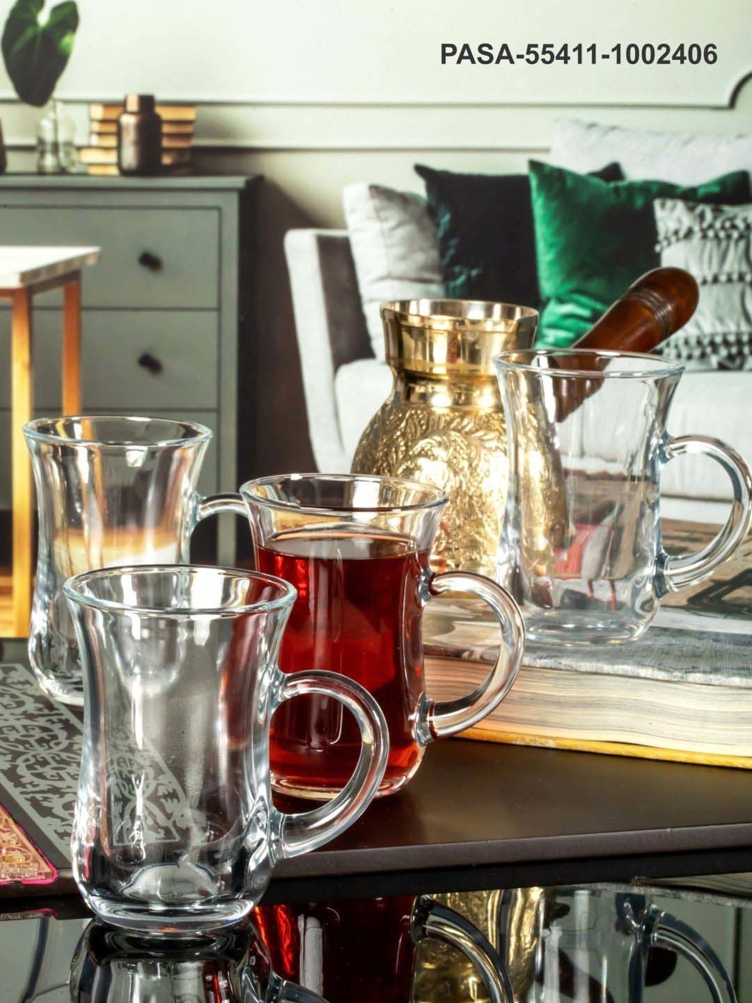 Pasabahce Keyif Transparent Glass Coffee Mug (0.14 L) - Set of 6