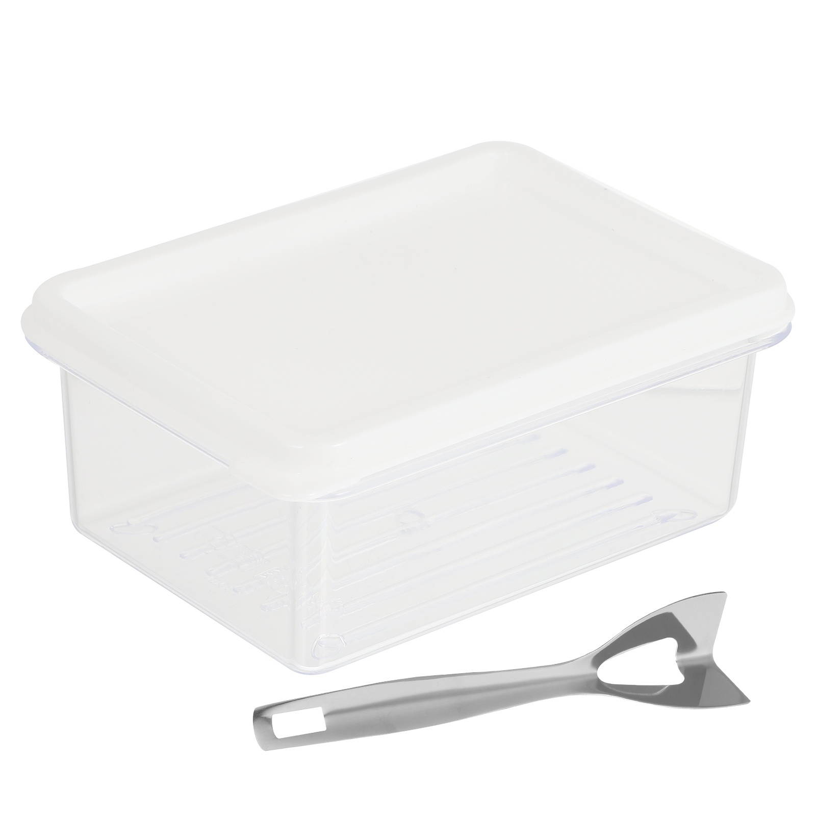 1 Set Food Container Butter Crisper Home Tableware Butter Storage Box with Lid