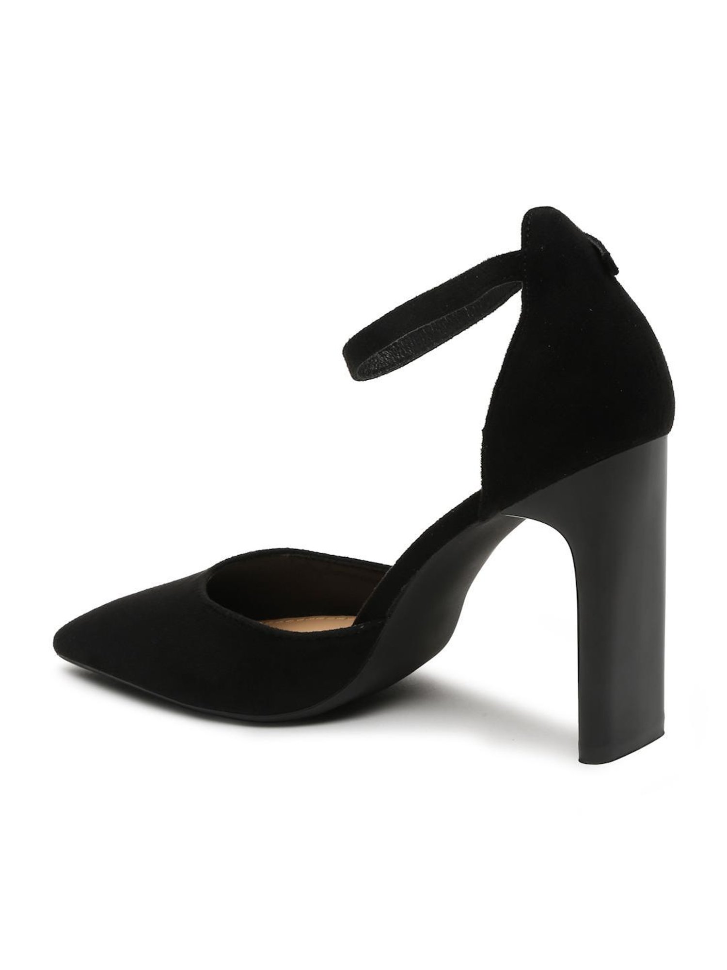 Flat N Heels Women's Black Ankle Strap Sandals