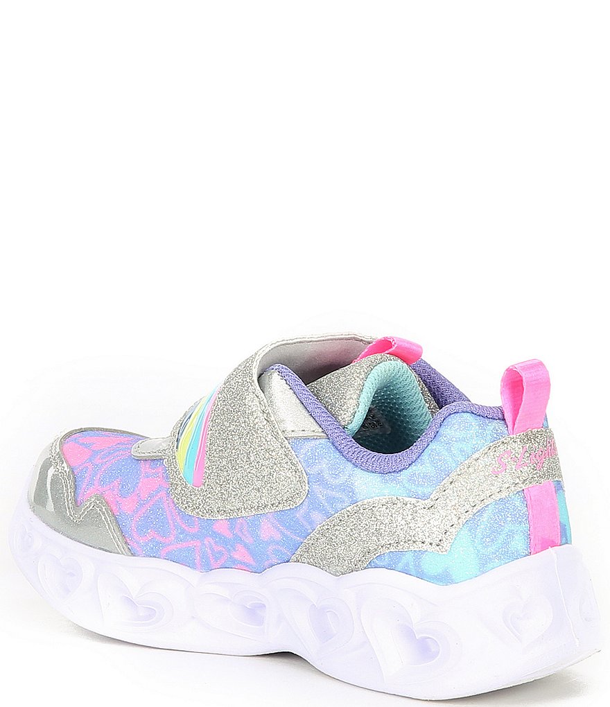 Skechers Girls' Heart Lights Lovie Dovie Glitter Detail Sneakers (Toddler)