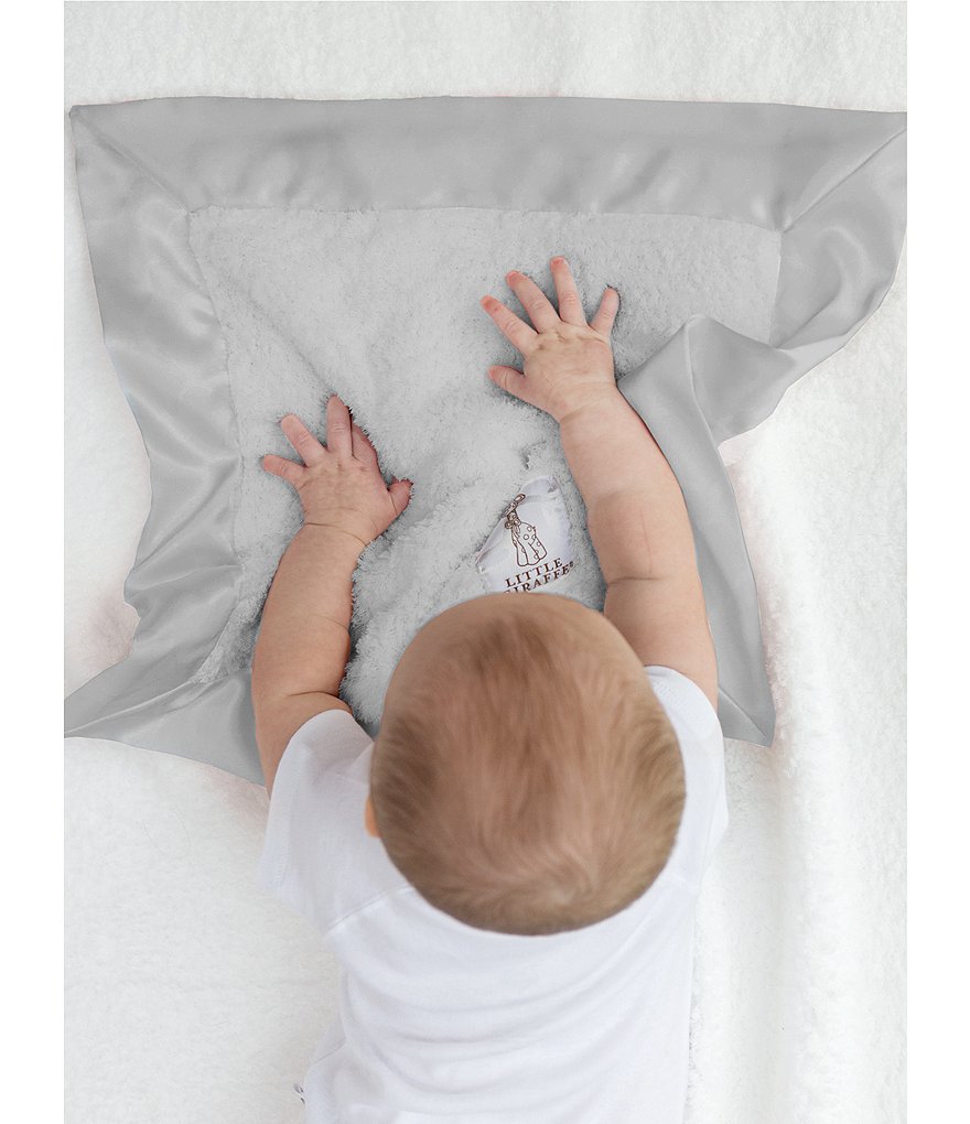 Little Giraffe Baby Satin Trim Chenille Blanket