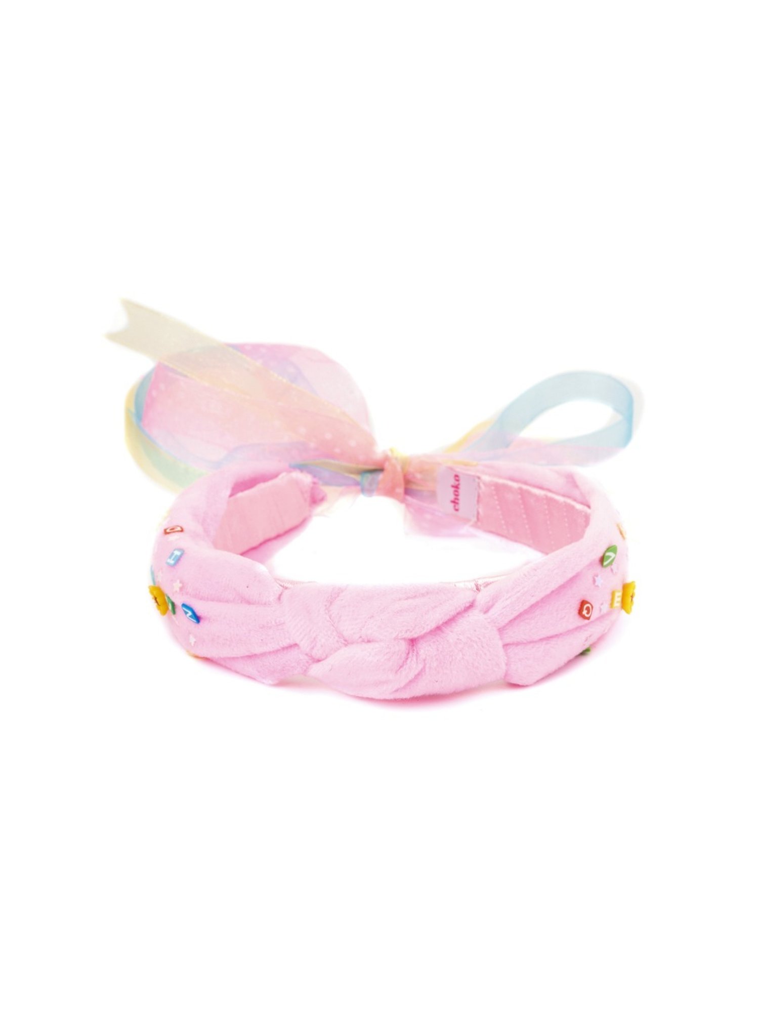 Choko Pink Embellished Hair Band