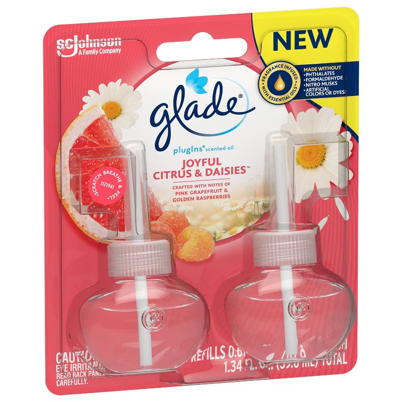 Glade Joyful Citrus Daisies PlugIns Refill - 2ct