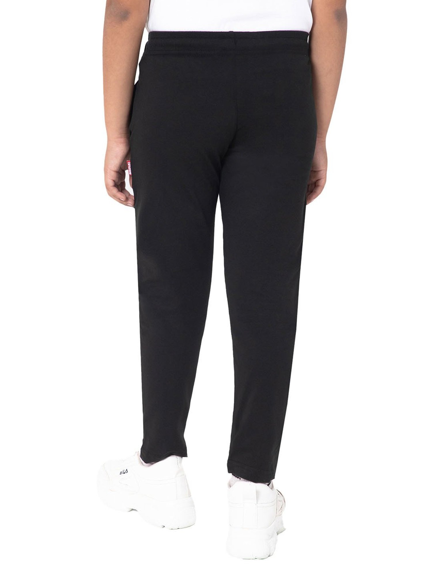 Bodycare Boys Black Graphic Print Trackpants