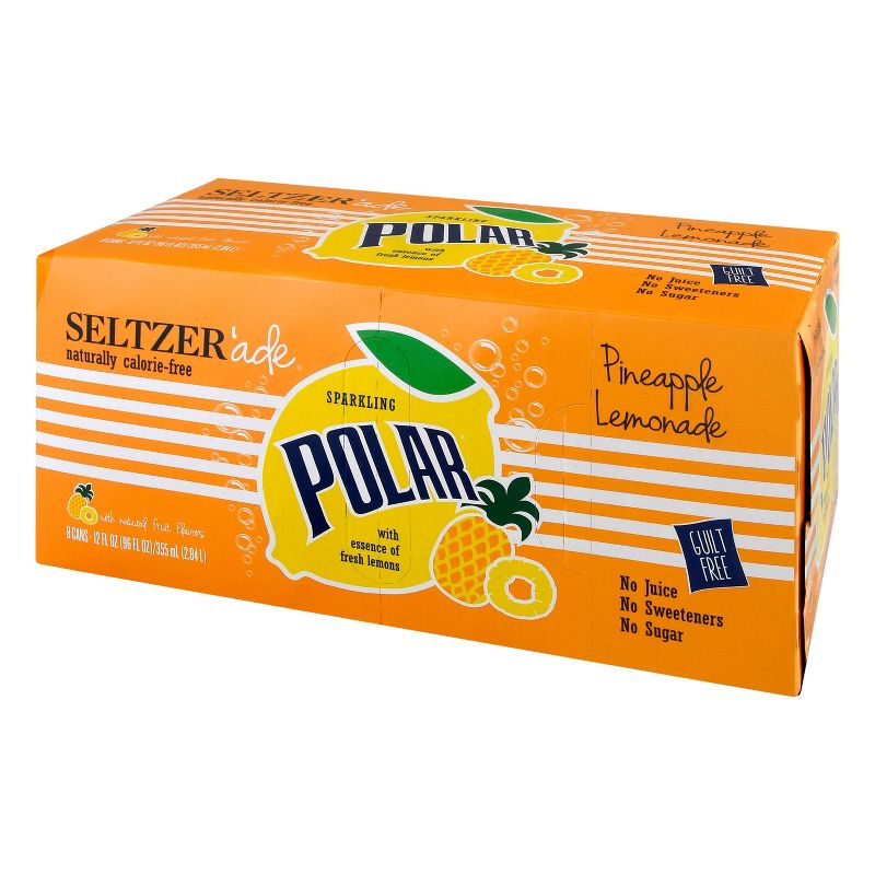Polar Pineapple Lemonade Sparkling Water - 8pk/12 fl oz Cans
