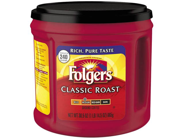 Folgers 2550020421CT Coffee, Classic Roast, Ground, 30.5 oz Canister