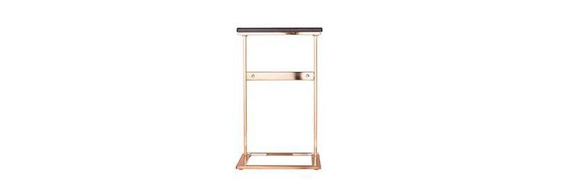 Rainer Contemporary C Table Black/Champagne - Aiden Lane