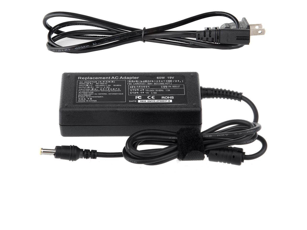 60W 19V 3.16A Laptop AC Adapter For Samsung CPA09-004A CPA09-004A Charger USA