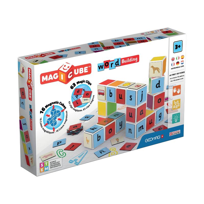 Geomag Magicube Word Building Magnetic Building Set 79pc