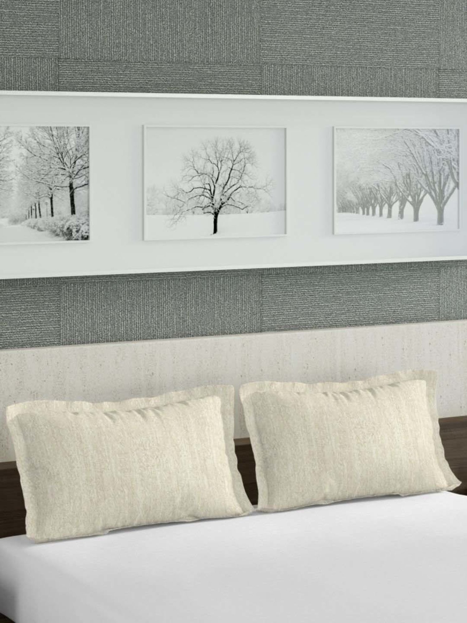 DDECOR Live Beautiful Off White Cotton 210 TC Pillow Covers - Set of 2